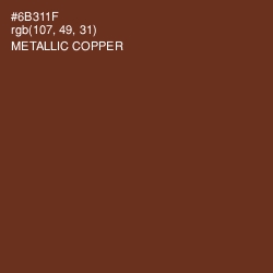 #6B311F - Metallic Copper Color Image